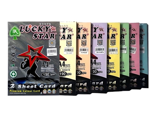 Lucky Star A4 2 Sheets Card 120gsm 100's [1252]