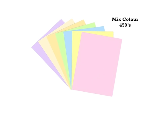 Light Colour Mix Colour A4 Paper #80gsm 450's [1796]