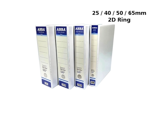 ABBA White Insert Binder 2D Ring File [509]