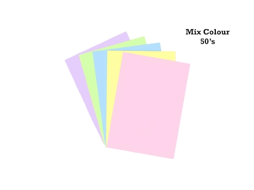 Light Colour Mix Colour A4 Paper #80gsm 50's [606]