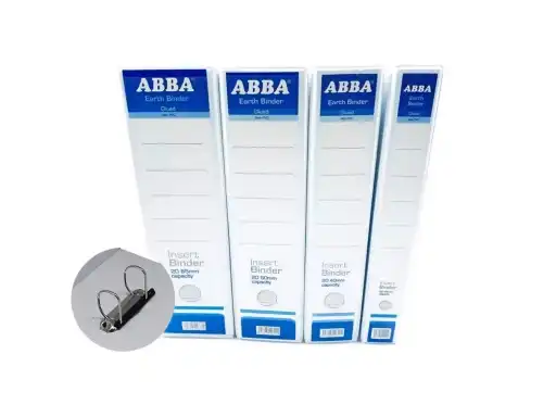 ABBA White Insert Binder 2D Ring File [509]