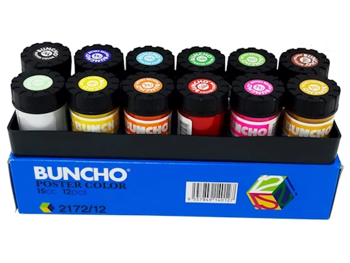 Buncho Poster Color 15cc 12 Colors [1591]