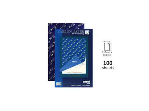 Dolphin DOL-28001 Carbon Paper 21 x 33cm 100's, Blue [1364]